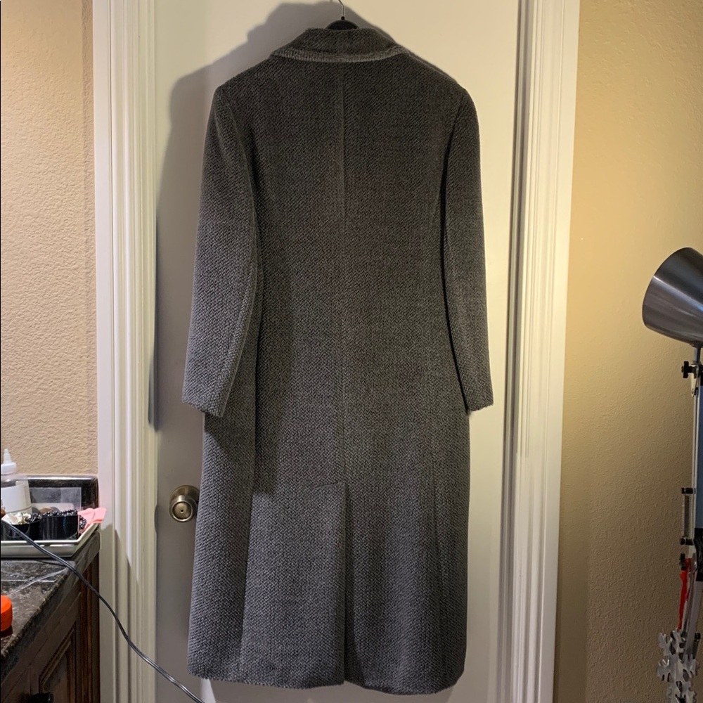 Jones New York Collection Charcoal Alpaca-Wool Coat Classic Timeless Beautiful - Picture 2 of 9